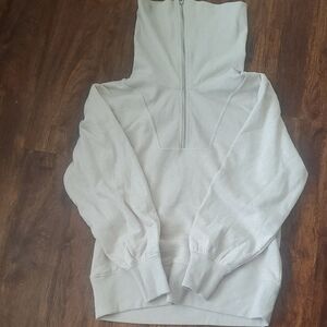 Express Light Gray Cowl Neck Sweater